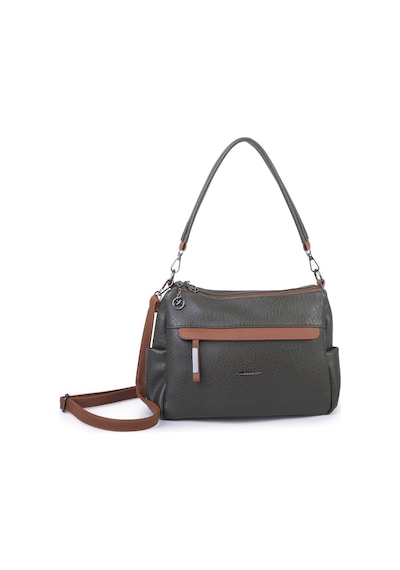 Nas Bag Çok Gözlü Yumuşak Ve Hafif Yapılı Çift Askılı Omuz Ve Çapraz Çanta 30x24 Cm Haki Taba Victoria