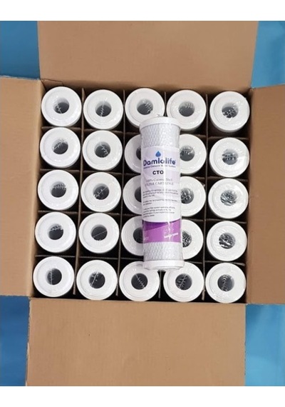 Damlalife 10'' Blok Karbon (Cto) Su Arıtma Filtre 25 Adet