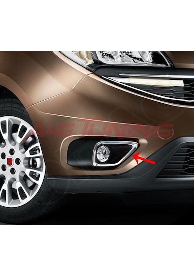 Fiat Doblo Krom Sis Farı Çerçevesi 2015 Üzeri Paslanmaz Çelik N11.6480