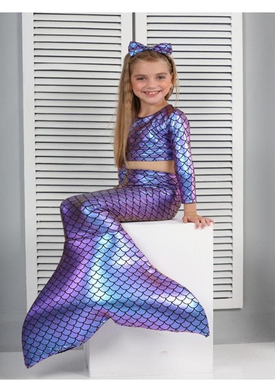 My Kids Wear Uzun Kollu Deniz Kızı Ve Kostüm Mor