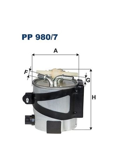 Fıltron Pp980.7 Yakıt Filtresi Renault Megane Iı 02 Scenıc Iı 03 1.5dci 2.0dci 8200697875- 164005190r