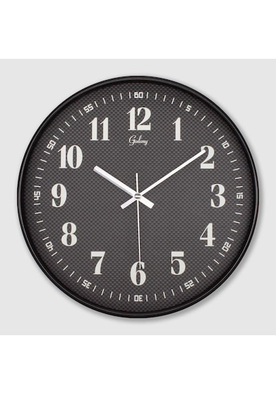 Galaxy 221-sd-1 Serisi Eskitme Metal Görünümlü Sessiz Akar Modern Duvar Saati 30 Cm Siyah