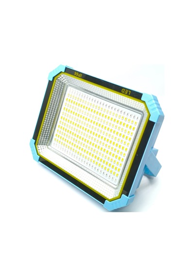 Güneş Enerjili Led Projektör Ve El Feneri 5 Işık Modlu, Powerbank Özellikli, Çok Amaçlı Aydınlatma Seti 0