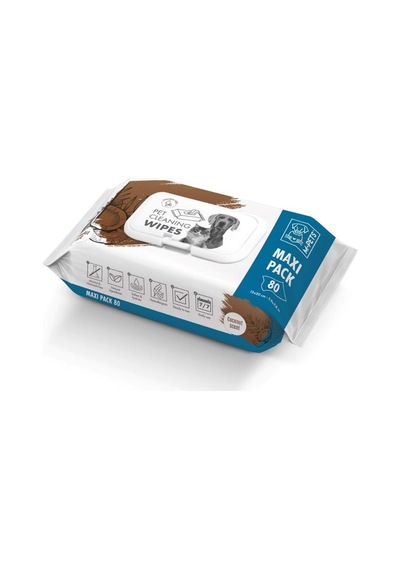 M-pets Coconut Hindistan Cevizli Kedi Ve Köpekler İçin Temizlik Mendili 80'li