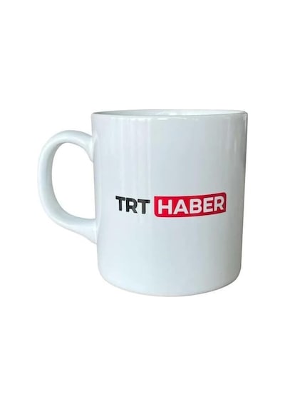 Haber Logolu Beyaz Kupa Acı Kahve