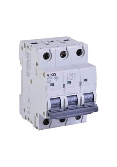 6vtb-3c20 Otomatik Sigorta 6ka C Tipi 3 Kutup 20a