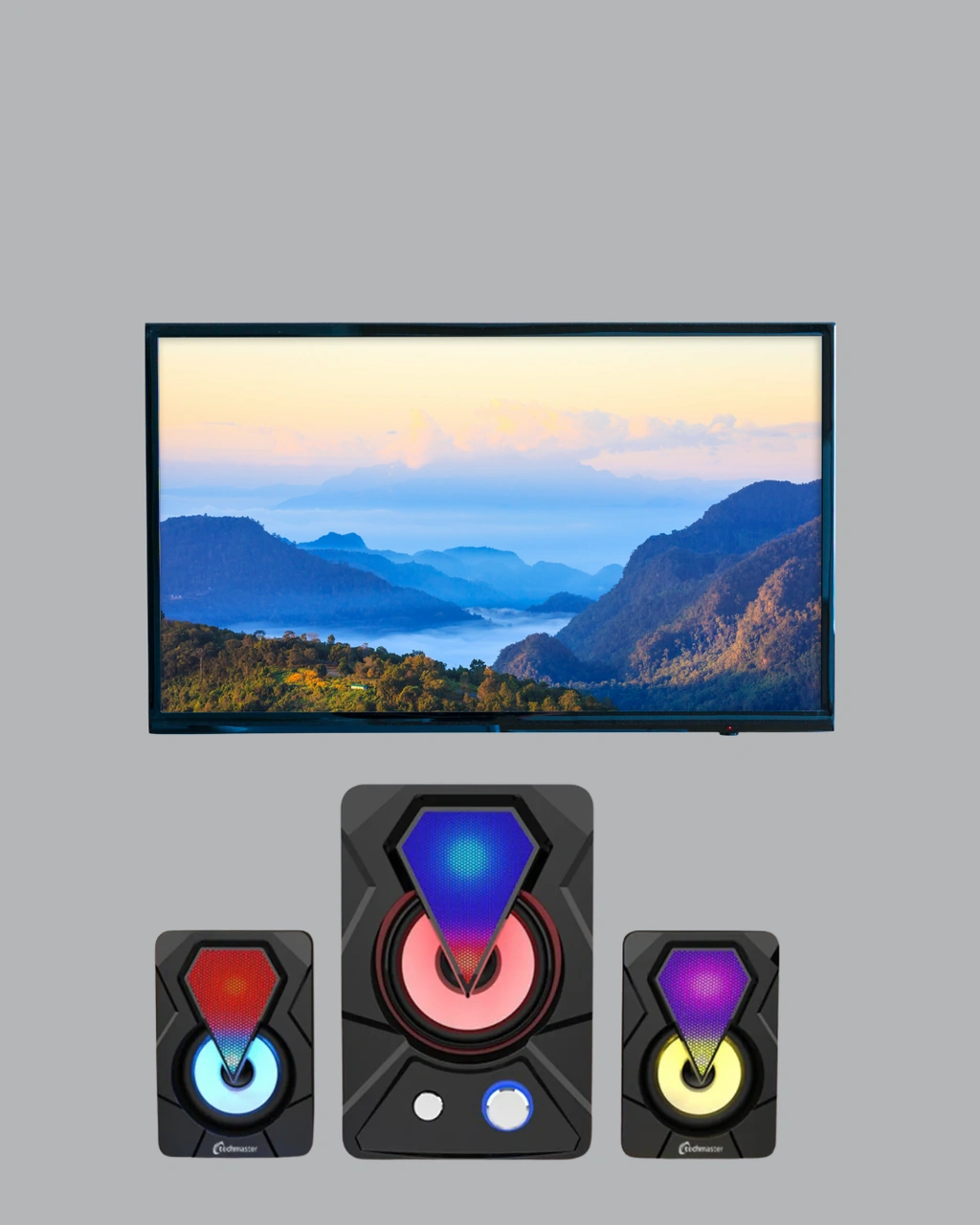 Tek 2+1 Rgb Led Işıklı Güçlü Bas Sistemli Bilgisayar Hoparlörü Najmaddin
