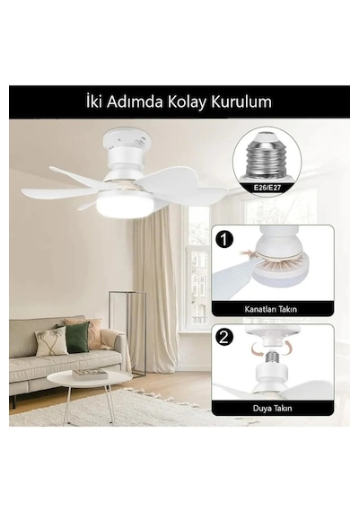 Cata CT-1154 Lodos Fan Led 62w  Kumandalı Işıklı Vantilatör