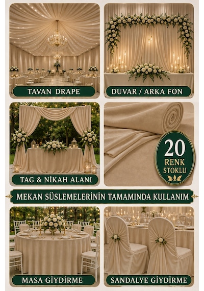 Süsleme Kumaşı 10 Metre Düğün, Davet, Organizasyon Ve Parti Süslemeleri İçin Dekoratif Kumaş Kum Beji Kum Beji Süsleme Kumaşı 10 Metre Düğün, Davet, Organizasyon Ve Parti Süslemeleri İçin Dekoratif Kumaş Kum Beji Kum Beji