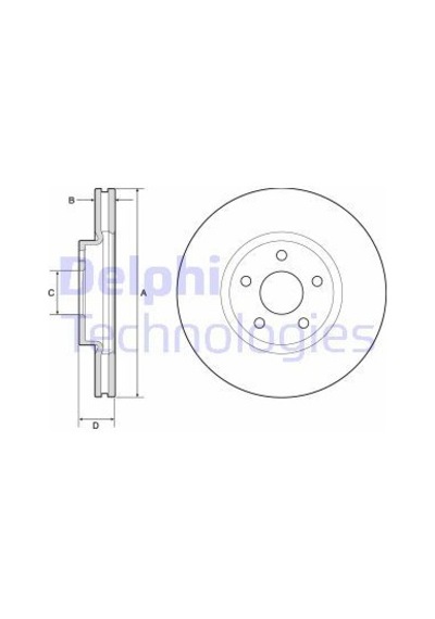 DELPHI BG4803C FREN DİSKİ ARKA ÇİFTLİ PAKET GALAXY/S-MAX 15--