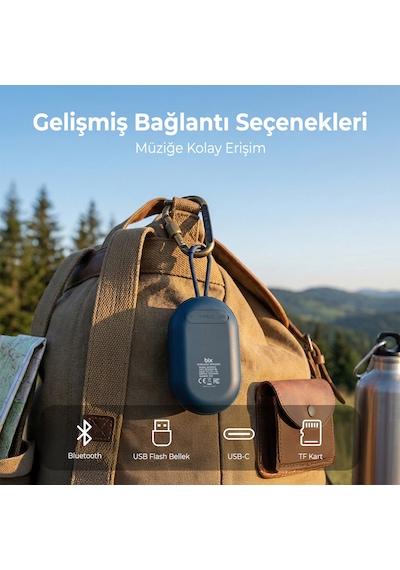 Bix Bxws01 Bluetooth 6.0 Ipx4 Suya Dayanıklı 8w Ses Çıkışlı Taşınabilir Hoparlör Tf/usb Destekli Speaker
