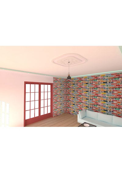 Motifpiyer Lamba Tavan Göbeği 48 Kare Oval Dis Cital