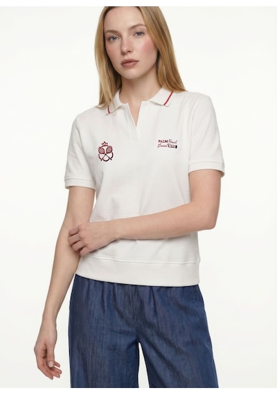 Regular Fit Kadın Polo K.kol Beyaz