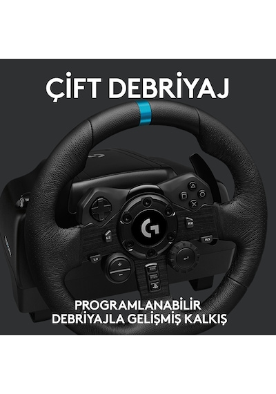Logitech G923 Ps5. Ps4 Ve Pc Ile Uyumlu Yarış Direksiyonu Ve Ped