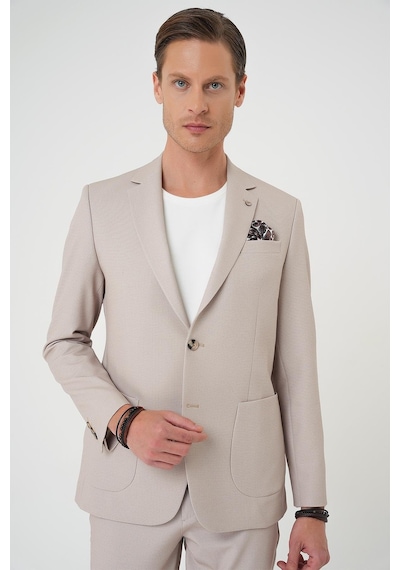 Efor Comfort Fit Mono Yaka Çift Yırtmaç Torba Cep Kendinden Desenli Casual Bej Ceket C 705 Bej Efor Comfort Fit Mono Yaka Çift Yırtmaç Torba Cep Kendinden Desenli Casual Bej Ceket C 705 Bej