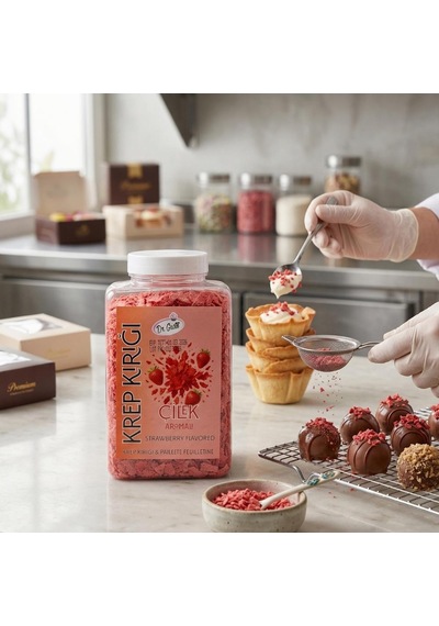 Krep Kırığı Çilek 150 Gr Pasta, Waffle Ve Tatlı Süsleme Parçacıkları