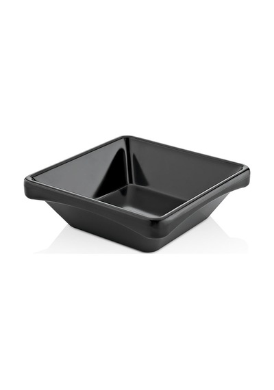 6 Adet Melamin Kare Minimal Sosluk Ve Çerezlik - 12x12 Cm 210 Ml Siyah Makinede Yıkanabilir