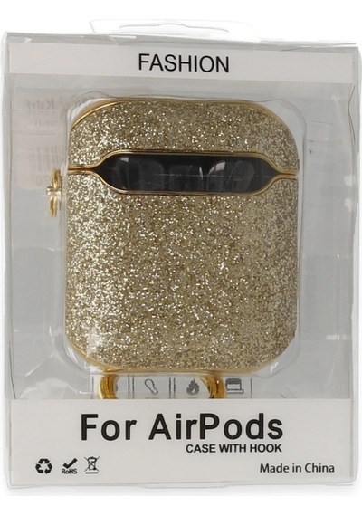 Newface - 580 - Apple AirPods Uyumlu 2 2.nesil Spell Simli Kılıf - Kmrsfres - - Gold