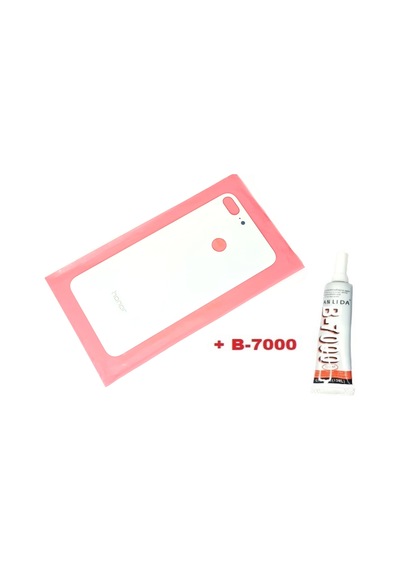 Tkgz - Honor 9 Lite Arka Pil Batarya Kapağı Cam+b-7000 Beyaz
