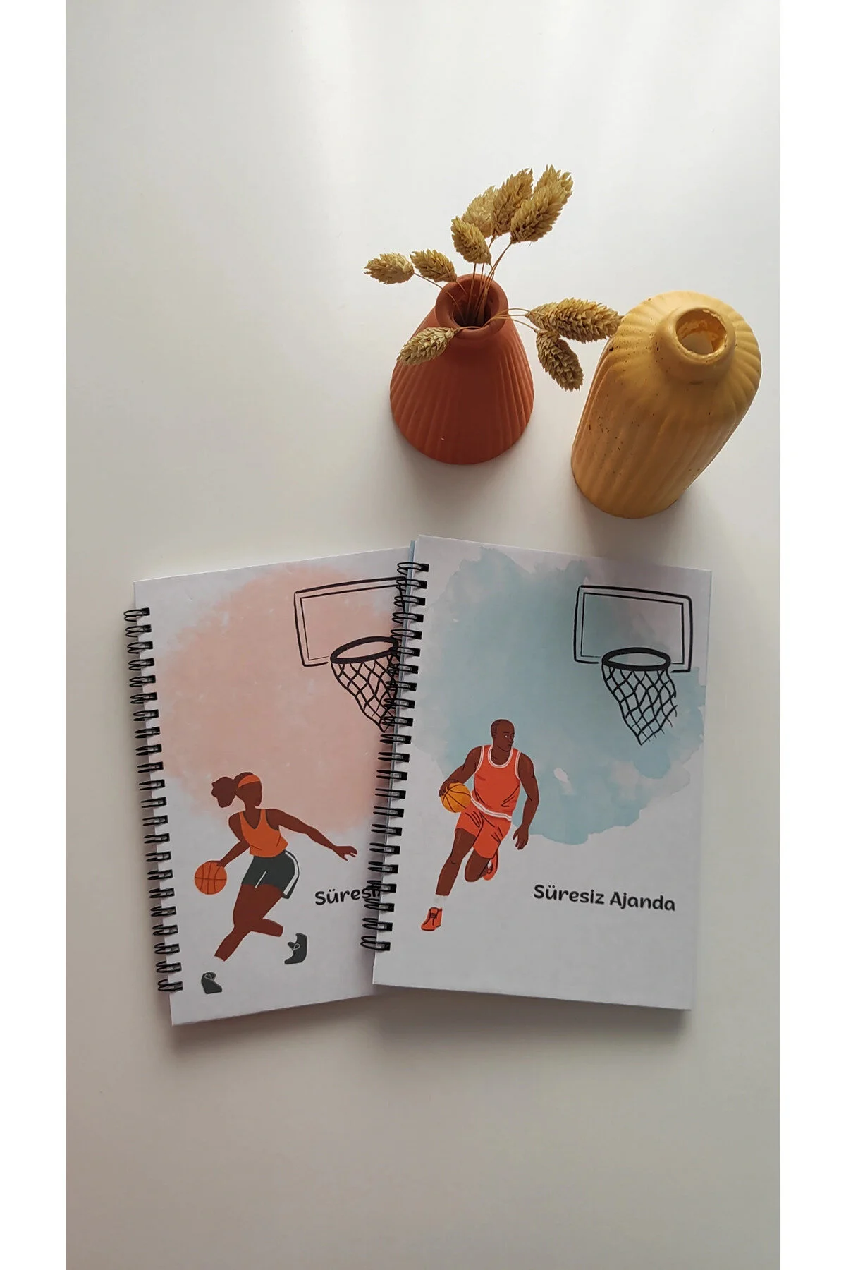Haftalık Planlayıcı Defter, Basketbol Temalı Defter, Not Defteri Pembe