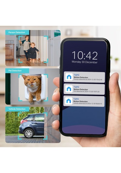 Tp-link Pan/tilt Aı Akıllı Ev Güvenliği Wi-fi Kamera, Bebek Monitörü, 2k, 4mp, Aı Algılama Ve Bildirim, Gece Görüşü, İki Yönlü Ses, Ses Ve Işık Alarmı, Sd Kart Yuvası, Hub Gerekmez Tc72