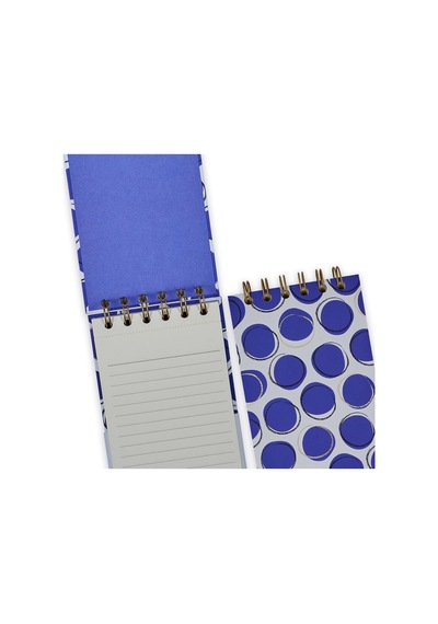 Episode Uzun Spiralli Dotty 100 Yp. Defter - Blue Circles Çok Renkli