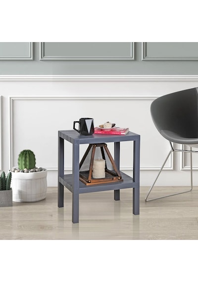 Mithra Life 2 Katlı Plastik Gri Banyo Mutfak Rafı Mıt1056 Gri