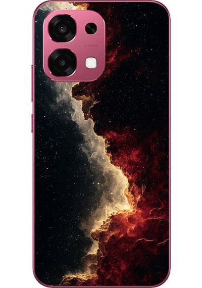Oppo A6 Pro Uyumlu Uzay Boşluğu Baskılı Silikon Kılıf Renkli