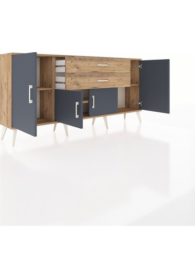 Arges Konsol 3 Raflı 2 Çekmeceli 4 Kapaklı 176x30x83 Çam-antrasit/çam Antrasit/çam Arges Konsol 3 Raflı 2 Çekmeceli 4 Kapaklı 176x30x83 Çam-antrasit/çam Antrasit/çam
