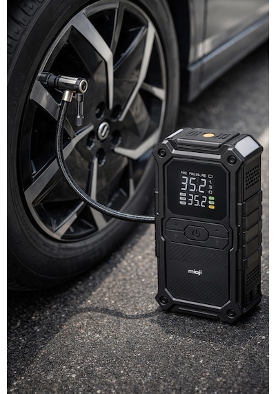 Mioji D8H Premium 4in1 48000mah 3000a Akü Takviye + Hava Pompası + Led Fener + Powerbank