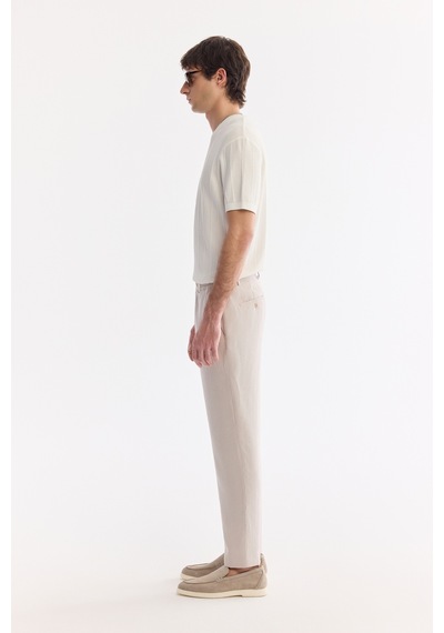 Avva Erkek Bej Yanı Lastikli Soft Touch Relaxed Fit Chino Pantolon A61y3217