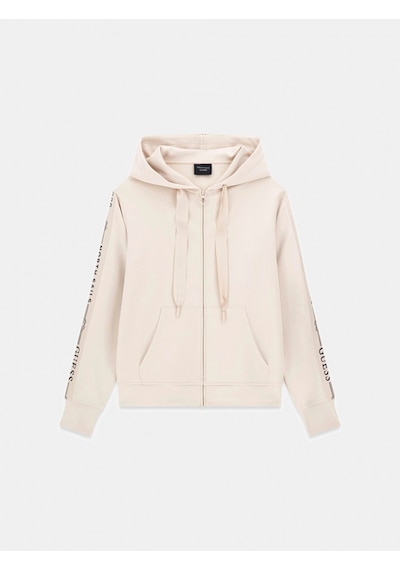 Guess Guessxns Fermuarlı Kapüşonlu Kadın Krem Sweatshirt W6gq03k2656-a115 Krem
