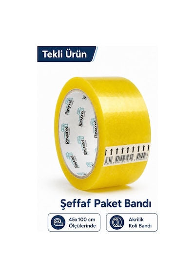 Rasyonel Akrilik Koli Bandı 45x100 Mt 1 Adet