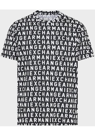 Armani Exchange Erkek T Shirt 3dztjw Zjh4z 8276 Siyah-beyaz Beyaz - Siyah