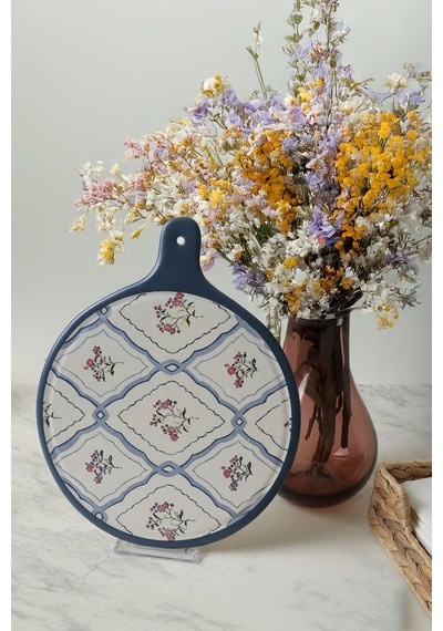Keramika Floral Waves Peynir Sunum Tabağı 26 Cm 22668 Çok Renkli