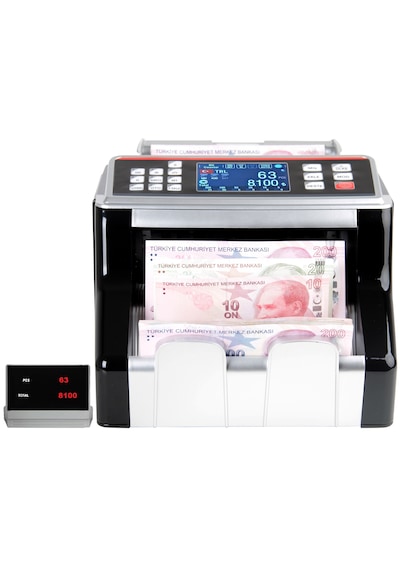 Baove GB8200S Karışık Para Sayma Makinesi - Sahte  Para Yakalama - TL, Euro, Usd + Müşteri Ekranı