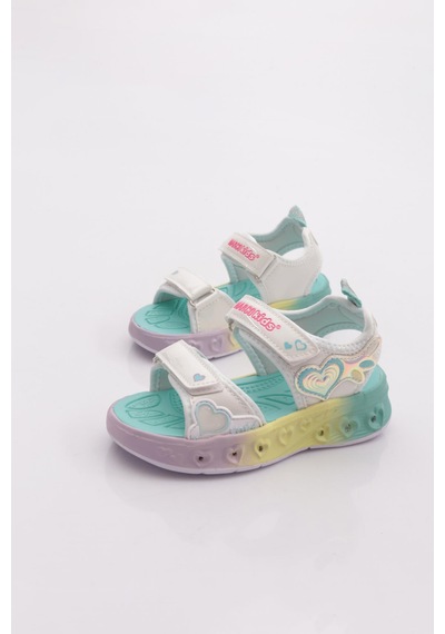 Marco Kids 02-26y207 Çocuk Patik Işıklı Sandalet Beyaz