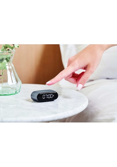 Lexon Minut Alarm Saat Metalik Gri
