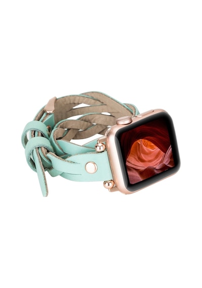 Apple Uyumlu Watch    Deri Kordon 38-40-41mm Dt Rt Brn7