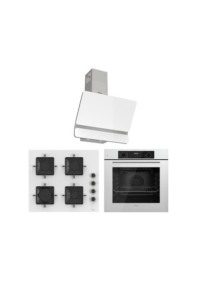 Ferre Flowart Ventora Elite Beyaz 3'lü  QBL63CB-SS206-D081 Ankastre Set