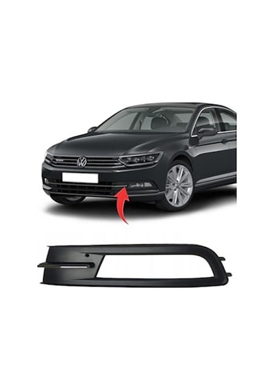 Volkswagen Passat B8 2015 Ve Sonrası Sis Far Kapağı Sol Nikelajlı Oem 3g0854661a