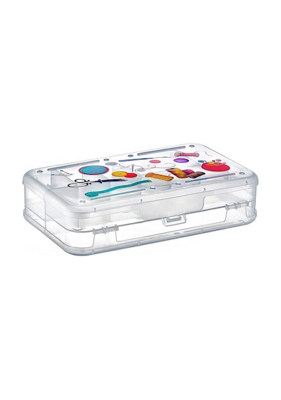 Şeffaf Plastik Bölmeli Çift Taraflı Hobi Dikiş Iğne Kutusu Düzenleyici Arduino Balıkçı Malzeme Saklama Organizer Şeffaf