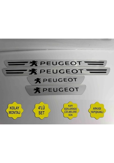Peugeot Boxer İle Uyumlu Kapı Eşiği Koruyucu Ön - Arka 4'lü Set