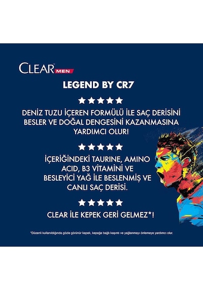 Men Kepeğe Karşı Etkili Şampuan Legend By Cr7 Cristiano Ronaldo 350 Ml 4 Adet