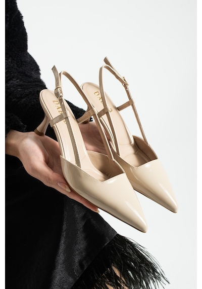 Dabab Shoes Lıya Kadın Bej 6 Cm İnce Topuklu Bilekten Bantlı Arkası Açık Tokalı Sivri Burun Rugan Ayakkabı Dabab Shoes Lıya Kadın Bej 6 Cm İnce Topuklu Bilekten Bantlı Arkası Açık Tokalı Sivri Burun Rugan Ayakkabı