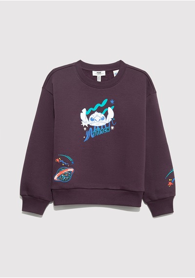 Mavi - Stitch Baskılı Mor Sweatshirt 7s10161-70635 Mor