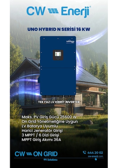 Tommatech Uno Hybrid N 16kw Tek Faz İnverter