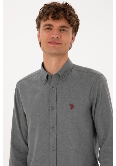 U.s. Polo Assn. Erkek Gri Gömlek Basic 50316721-vr024 Gri U.s. Polo Assn. Erkek Gri Gömlek Basic 50316721-vr024 Gri