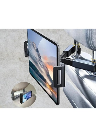Araba Koltuk Arkası Tablet Telefon Tutucu Araç İçi Tablet Telefon Tutacağı Telefon Araç İçi Tutacak Siyah