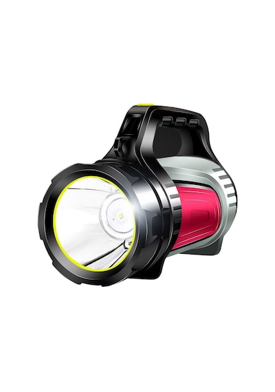 POWERMASTER JS-881A ŞARJLI LEDLİ UZUN MENZİLLİ KAMP TİPİ ÇOK FON Siyah